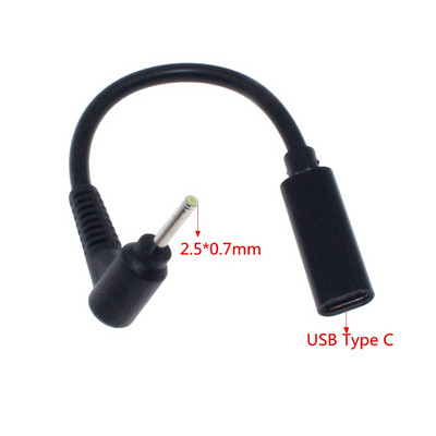USB 3.1 tipo C PD maitinimo adapterio keitiklis DC kištuko jungties kabelio laidas 5,5x2,5 mm kištukas, skirtas Asus Toshiba nešiojamojo kompiuterio adapteriui