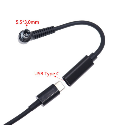 USB 3.1 tipo C PD maitinimo adapterio keitiklis DC kištuko jungties kabelio laidas 5,5x2,5 mm kištukas, skirtas Asus Toshiba nešiojamojo kompiuterio adapteriui