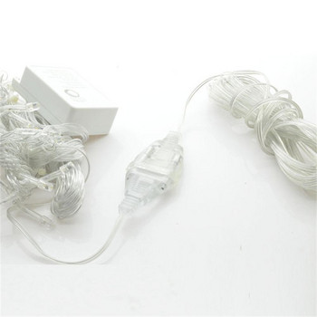 220V прозрачен захранващ удължителен кабел 3M 5M EU String Wire AC Стандартен кабел за превключване LED лампа за Коледа Нова година String Light