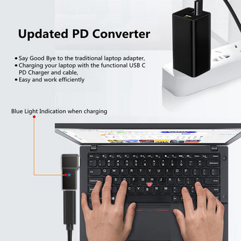 Καλώδιο γρήγορης φόρτισης 100W USB C PD για φορτιστή φορητού υπολογιστή HP / Dell DC 4.5*3.0