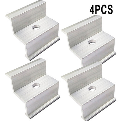 4/10 db végbilincs modul Prémium fotovoltaikus napelemes alumínium végbilincs 35/40 mm modul magasságú szerelvény, ellenáll az extrém nedvességnek