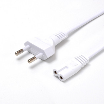 2 Pin Prong US EU to C7 C8 Удължителен кабел LED светлина Захранващ кабел American European Figure 8 Захранващ кабел за лаптоп за PS4 1.5M 0.6M