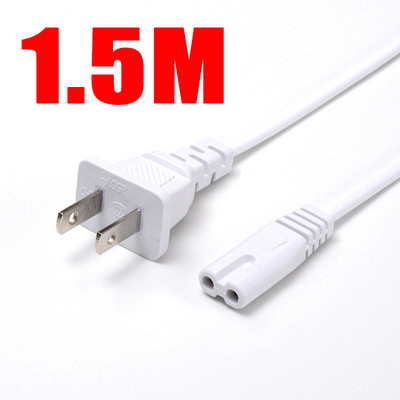 2 Pin Prong US EU to C7 C8 Удължителен кабел LED светлина Захранващ кабел American European Figure 8 Захранващ кабел за лаптоп за PS4 1.5M 0.6M