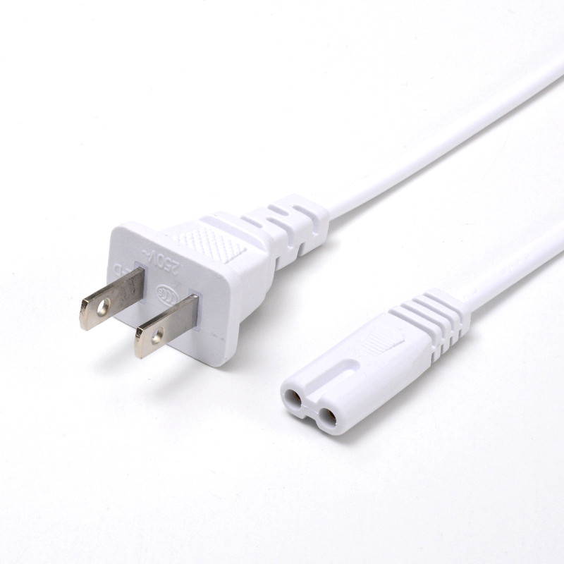 2 Pin Prong US EU to C7 C8 Удължителен кабел LED светлина Захранващ кабел American European Figure 8 Захранващ кабел за лаптоп за PS4 1.5M 0.6M