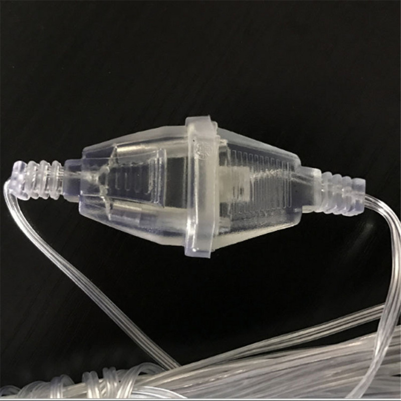 3M/5M kabeļa spraudnis Caurspīdīgs LED gaismas virknes pagarinātājs Standarta strāvas pagarinātājs mājas svētku stīgu gaismas Ziemassvētku ASV