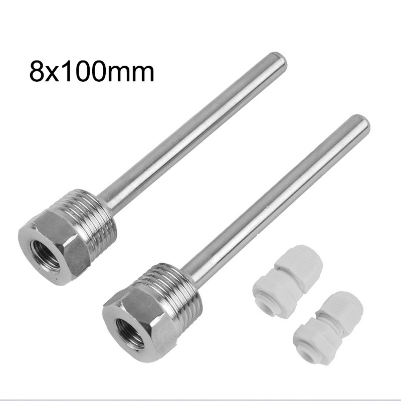 2 τμχ Thermowell G 1/2\" Σπείρωμα για νήμα G 1/2" Αισθητήρας θερμοκρασίας Εμβάπτιση Μανίκι Τσέπης Εξαρτήματα εργαλείων σωλήνα