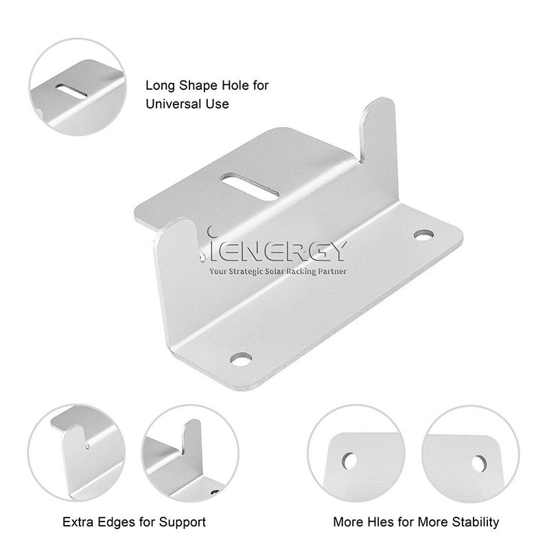 4 tk päikesepaneelide kinnitusklambrid lamekatuse kinnituskomplekt auto alumiiniumist kronstein päikesesüsteemi paigaldustarvikud koos mutritega poldid