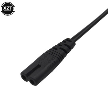 0.6M 2ft-Prong Pin AC EU/US Захранващ кабел Висококачествен проводник Захранващ кабел за настолен лаптоп