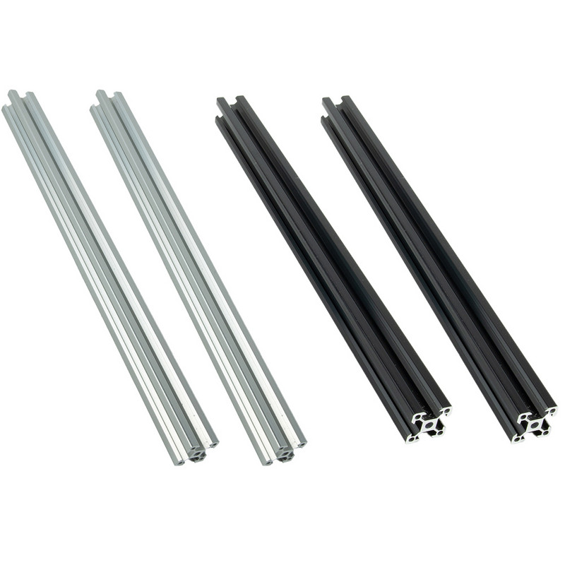 2 vnt aliuminio profilio išspaudimo kreiptuvas 20x20 2020V 7,6 mm V formos 30 cm Europos standartinis anoduotas linijinis bėgio aliuminio rėmas