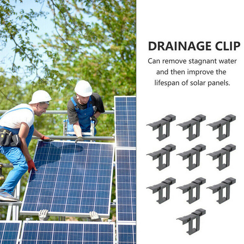10 ks 30/35/40/45 mm spona na odtok vody zo solárnych panelov pre strešné FV fotovoltaické panely, spona na odtok vody zo solárnych panelov, spona na odstraňovanie bahna