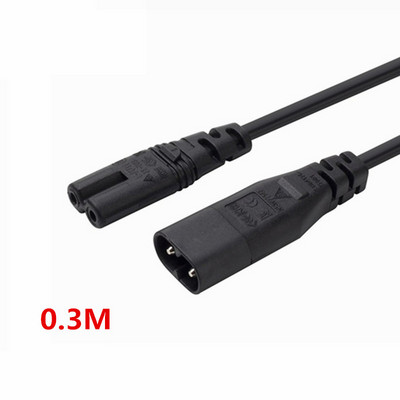 1 DB IEC 320 2-tűs C7 aljzat C8 dugóhoz 8. ábra Tápadapter hosszabbító kábel