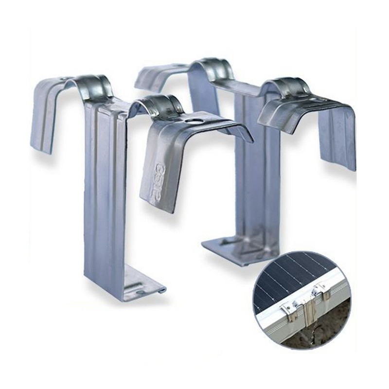 10 gab. 30/35/40 mm nerūsējošā tērauda saules paneļa fotoelementu ūdens vadotnes klipsis deflektora dubļu novadīšanas poga ūdens novirzīšanas skavas