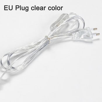 Καλώδιο τροφοδοσίας Euro Plug 2m 3m Pigtail Rewired ON/OFF Καλώδιο διακόπτη ΕΕ Καλώδιο τροφοδοσίας για επέκταση λάμπας υποδοχής Project Radio