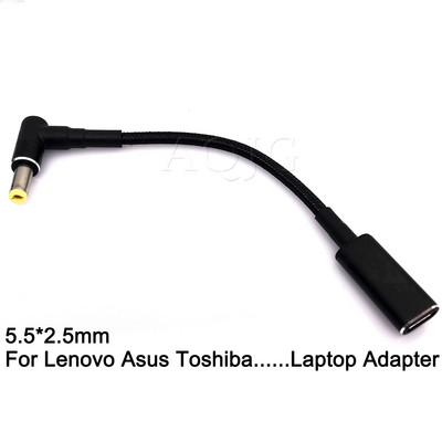 100W USB 3.1 typ C samica na DC 7,9*5,0 4,0*1,35 5,5*2,5 4,8*1,7 mm samec PD napájací adaptér/konektor pre Lenovo HP