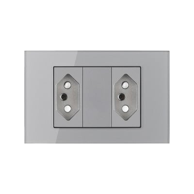 Priză Brazilia 20A cu antenă TV SAT RJ45 HDMI Priză de alimentare tip 118 Priză gri din sticlă securizată Priză priză Brazilia Transport gratuit