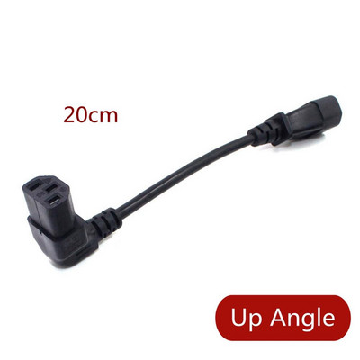 IEC 320 C14 isa kuni C13 emane PDU/UPS pikendustoitekaabli pistik üles/alla 90 kraadi täisnurk