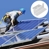 4 db Napelem rögzítőkeret anyákkal és csavarokkal készlet alumínium ötvözet Z alakú konzolok tetőtéri napelem tartó 55KF