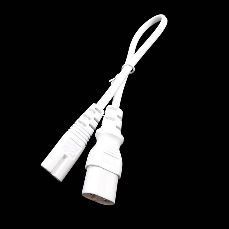 IEC 60320 C8 dugó a C7 aljzathoz dugós csatlakozódugós tápegység fő adapterkábel 0,3 m/1,5 m fehér színű