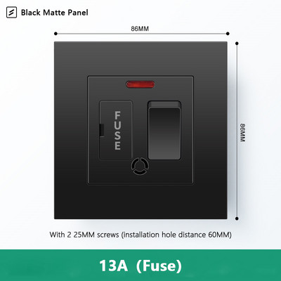 Avoir Wall RJ45 Υποδοχή υπολογιστή Υποδοχή τηλεόρασης Μαύρο Ματ Πλαστικό Πάνελ 86mm * 86mm Καλωδιακή Διεπαφή Δικτύου Έξοδος Υποδοχές