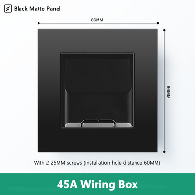 Avoir Wall RJ45 Υποδοχή υπολογιστή Υποδοχή τηλεόρασης Μαύρο Ματ Πλαστικό Πάνελ 86mm * 86mm Καλωδιακή Διεπαφή Δικτύου Έξοδος Υποδοχές