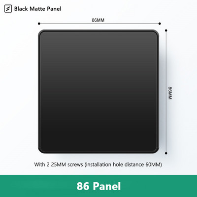 Avoir Wall RJ45 Υποδοχή υπολογιστή Υποδοχή τηλεόρασης Μαύρο Ματ Πλαστικό Πάνελ 86mm * 86mm Καλωδιακή Διεπαφή Δικτύου Έξοδος Υποδοχές