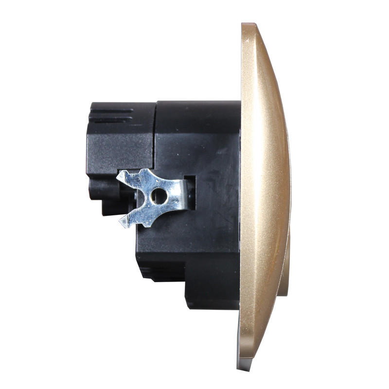 Nová USB zásuvka na nabíjanie telefónu Doprava zdarma Dvojitý USB port 5V 2A USB zásuvka zlatá farba E1-01J