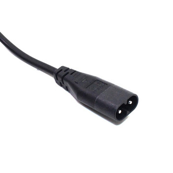 IEC320 C8 до 2X C7 Y разделен захранващ кабел за променлив ток, IEC фигура 8 мъжки към 2 женски 1 в 2 изходящ захранващ кабел за променлив ток, 30CM/45CM черен