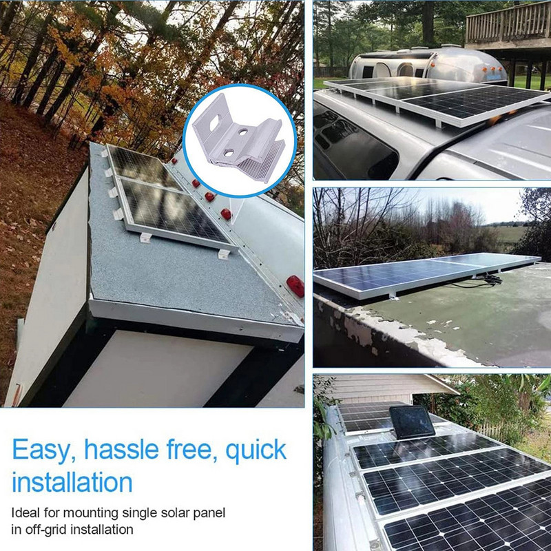 Standarta saules paneļa zemējuma klips Fotoelementu atbalsts Saules sistēmas daļas Automašīnu nojumes