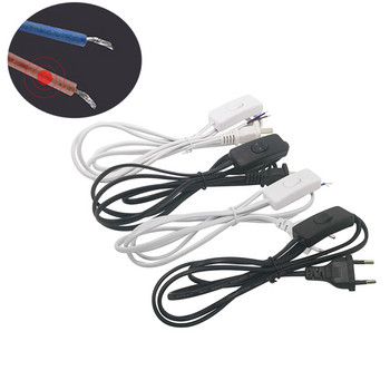 Удължителен кабел Usa 1,8 m AC захранващ кабел Бутон за включване/изключване Захранващ кабел Двущифтов щепсел за ЕС Удължителни кабели Адаптер тип САЩ