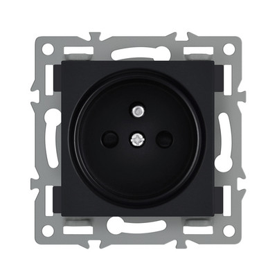 Apaļās kastes sienas slēdzis melns alumīnija Eu Fr Elektriskās rozetes ar ūdensnecaurlaidīgu vāku USB RJ45 DIY slēdža funkciju taustiņi un rāmis