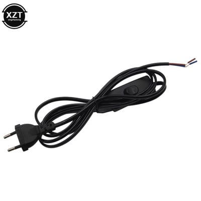 Vahelduvvoolu toitejuhe 1,8 m sisse-välja lüliti pistik juhe Kahe kontaktiga EU pistiku kaabel pikendusjuhtmed USA tüüpi adapter must valge joon LED lambi jaoks