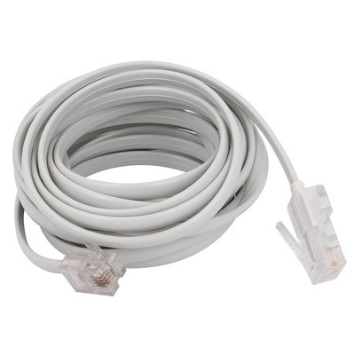 RJ11 6P4C į RJ45 8P4C Modulinis telefono interneto prailginimo kabelis 3 metrai