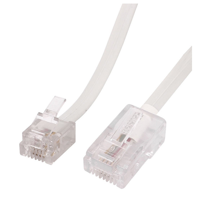 RJ11 6P4C kuni RJ45 8P4C moodultelefoni Interneti-pikenduskaabel, 3 meetrit