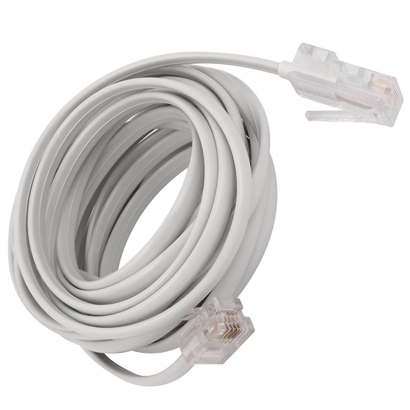 RJ11 6P4C kuni RJ45 8P4C moodultelefoni Interneti-pikenduskaabel, 3 meetrit