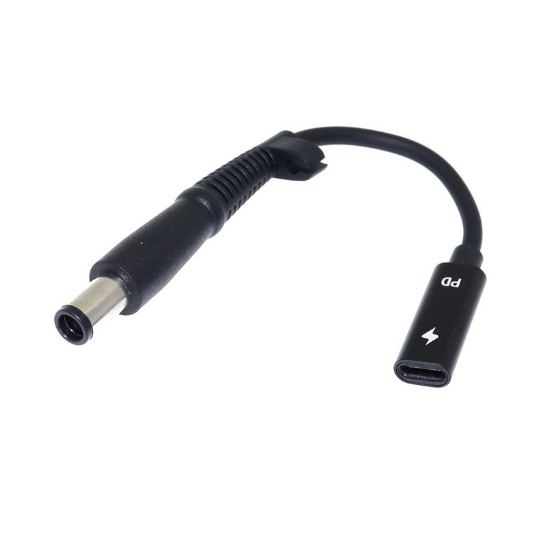 Napájací adaptér/konvertor USB typu C PD, kábel s konektorom DC 7,4 x 5,0 mm s kolíkovým konektorom pre nabíjačku notebookov HP