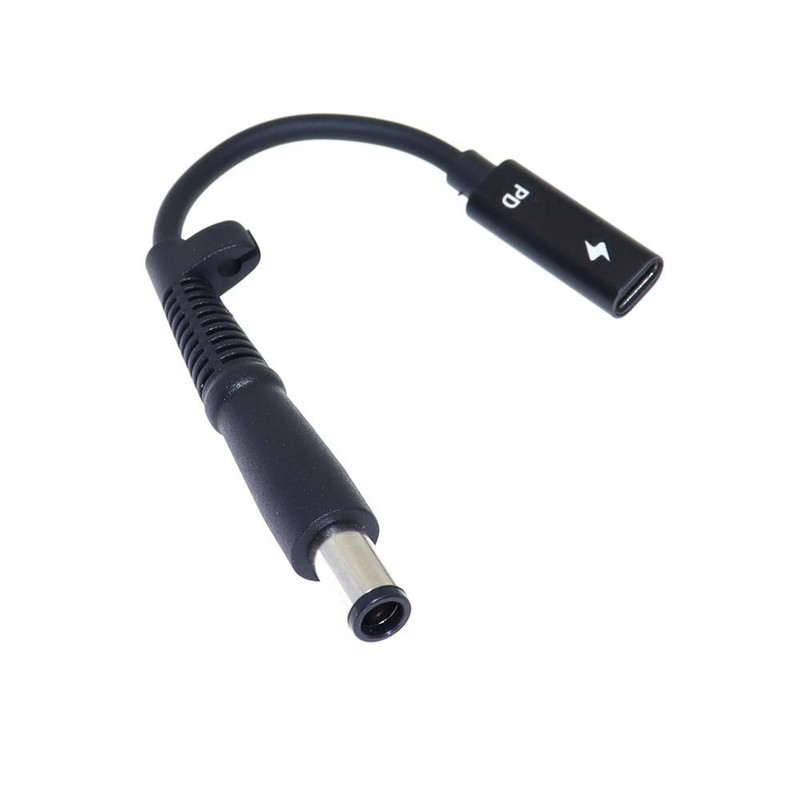 Napájací adaptér/konvertor USB typu C PD, kábel s konektorom DC 7,4 x 5,0 mm s kolíkovým konektorom pre nabíjačku notebookov HP