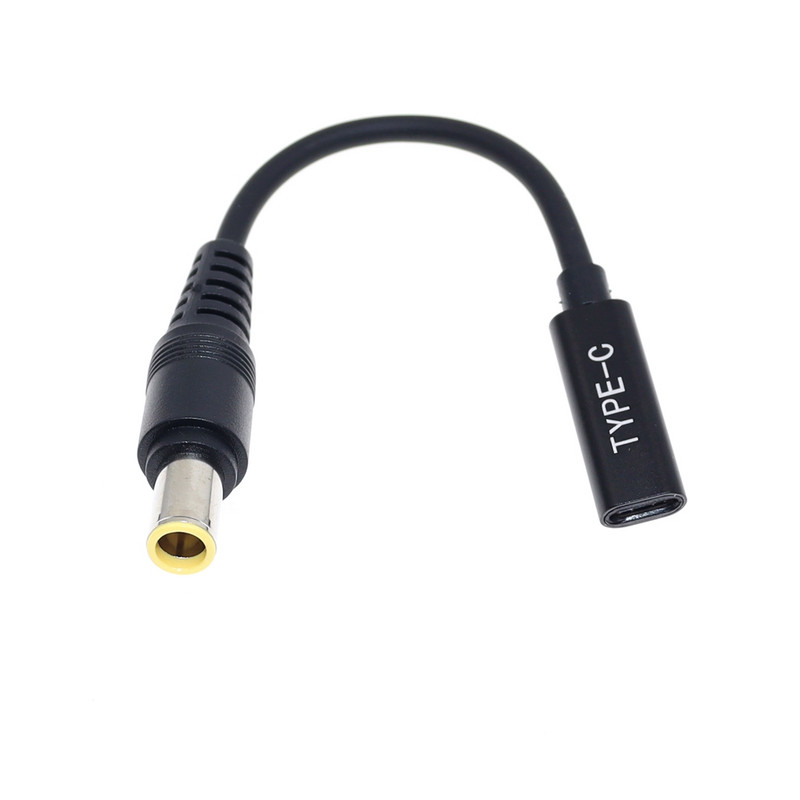 C tipa USB sievišķais līdz 7,9 x 5,5 mm vīrišķais kontaktdakšas savienotājs USB C strāvas adaptera pārveidotājs klēpjdatora uzlādes kabeļa vads Lenovo lādētājam