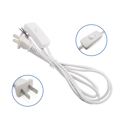 1,8M fekete fehér EU dugó szabályozható kapcsoló kábel fénymodulátor vonal dimmer vezérlő asztali lámpa tápvezeték AC110V 220V