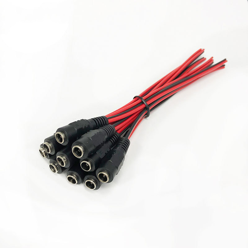 10 tk 5,5 * 2,1 mm isane pistik 12 V alalisvoolu pigtailkaabli pistik CCTV kaamera pistiku saba pikendus 12 V alalisvoolu juhe