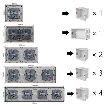 Avoir PC Пластмасов панел Интернет TV Socket Rj45 с TV Socket Dual Rj45 Port Data Socket Outlet Plug 86mm*86mm