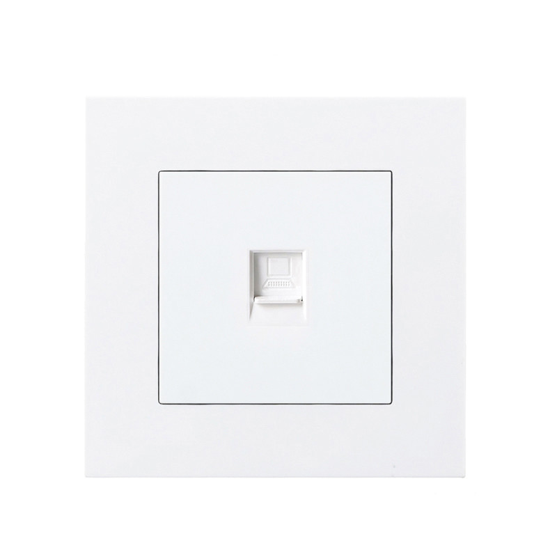 Avoir PC plastový panel internetová TV zásuvka RJ45 s TV zásuvkou duálny RJ45 port dátová zásuvka 86mm * 86mm