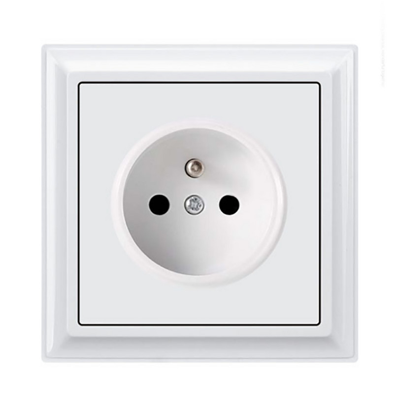 ES standartiniai elektros lizdai Prancūziški kištukiniai maitinimo lizdai 16A/250V metalinės konstrukcijos įmontuotas sieninis lizdas namų tobulinimui