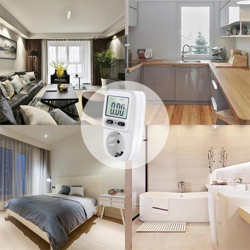 Nutikas pistik elektrienergia tarbimise arvesti elektriarve arvesti 3680 W nutikas kodu toitemonitor, väljundpinge võimsuse mõõtmine