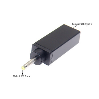 Преобразувател на захранващ адаптер за лаптоп за Asus EEE PC X101 X101H X101CH USB тип C женски към 2,5*0,7 мм кабел за зарядно устройство