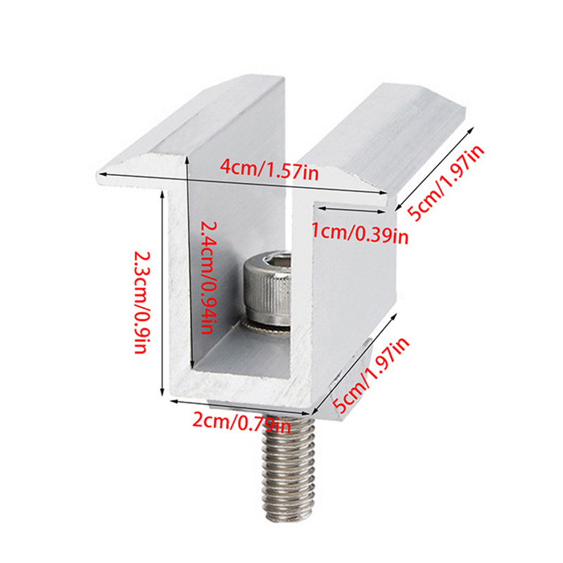 4 gab. Neregulējams saules paneļa kronšteins, vidēja sprieguma saules paneļa PV stiprinājumi fotoelementu montāžas kronšteins Saules sistēmas aksesuārs