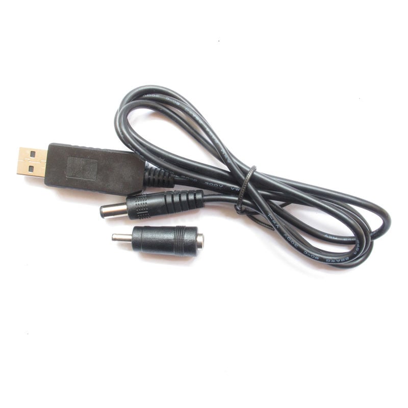 20AWG zosilňovací kábel DC 5V na DC 9V / 12V Step UP kábel USB prevodník adaptér kábel 3,5*1,35 mm 4,0*1,7 mm 5,5*2,1 mm zástrčka konektor