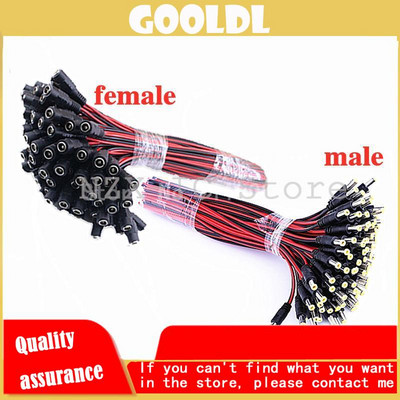 10db/tétel 2,1x5,5 mm-es dugós csatlakozóaljzat 12V DC táp Pigtail kábelcsatlakozó CCTV-hez kamera csatlakozó farok hosszabbító 12V24v DC vezeték