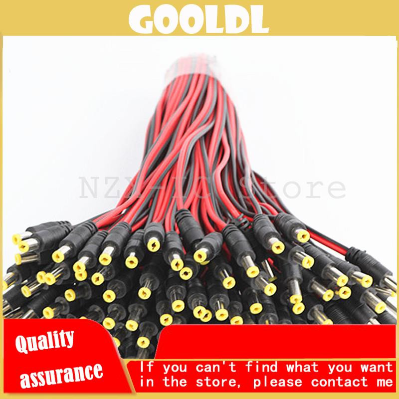 10db/tétel 2,1x5,5 mm-es dugós csatlakozóaljzat 12V DC táp Pigtail kábelcsatlakozó CCTV-hez kamera csatlakozó farok hosszabbító 12V24v DC vezeték