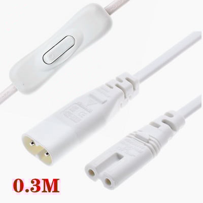 Napájací kábel C7 s prepínačom, obrázok 8, predlžovací kábel IEC 320 C8 až C7 s prepínačom zapnutia/vypnutia, napájacie káble C7 s prepínačom a krátkymi vodičmi