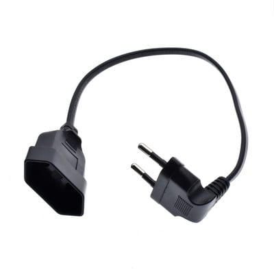 Európsky predlžovací kábel s 2-kolíkovým ohybom, samec-samica, pre PC, PDU, UPS a...